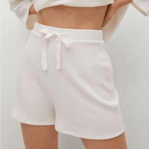Mango Ribbed Knitted Shorts